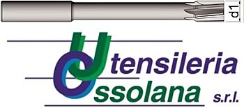 902 UTENSILERIA OSSOLANA Alesatori in metallo duro saldobrasato, taglienti elica inclinati sinistra 5°, codolo cilindrico h8, con diametro a progressione centesimale a scelta