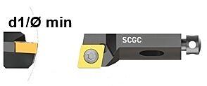 Gaspari utensili SCGCR ISO Cartridges for CCMT 1204 Inserts – 90° angle right-hand for internal turning and boring