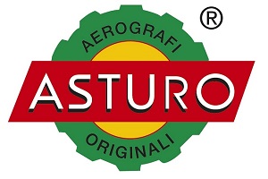 ASTURO 3350000RK KIT Serbatoio sottopressione capienza 10 Litri per Falegnami e Artigiani - Fornito con tubo binato e Aerografo sotto pressione Modello G70/SSP