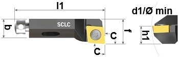 Gaspari utensili SCLCL Left-hand ISO cartridges for CCMT inserts – 95° angle for internal turning and boring